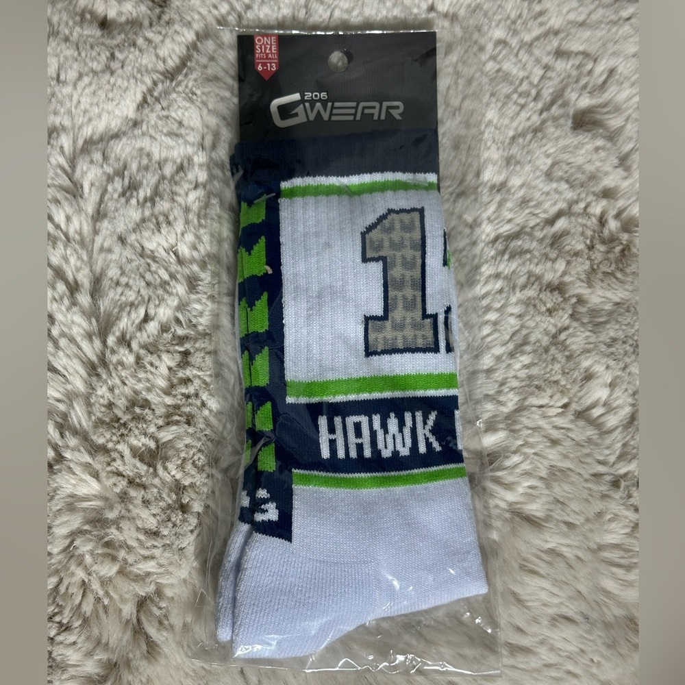 NWT Seattle Seahawks 12th man socks sz 6-13‎
